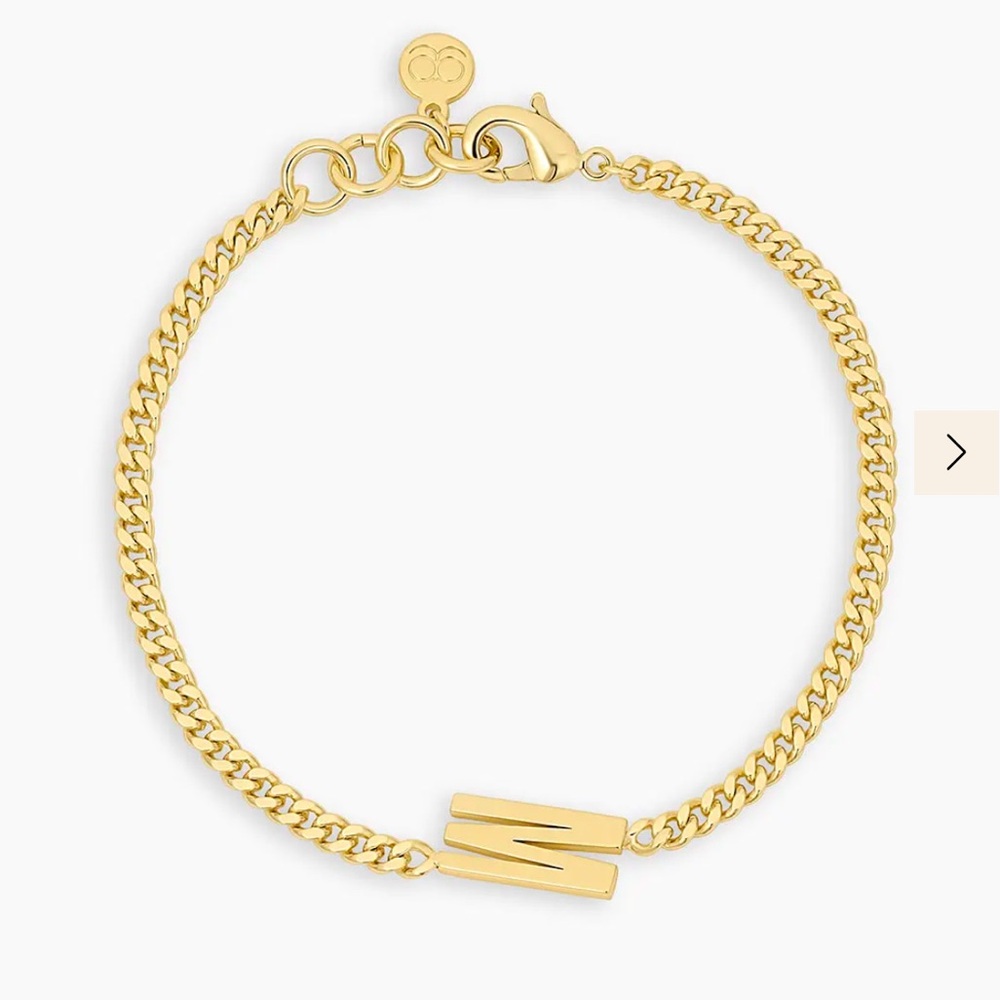 Brand New Gold Gorjana Wilder Alphabet M Bracelet